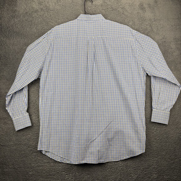 Peter Millar Shirt Men XXL Crown Ease Cotton Plaid Pocket Button Up - Picture 9 of 10